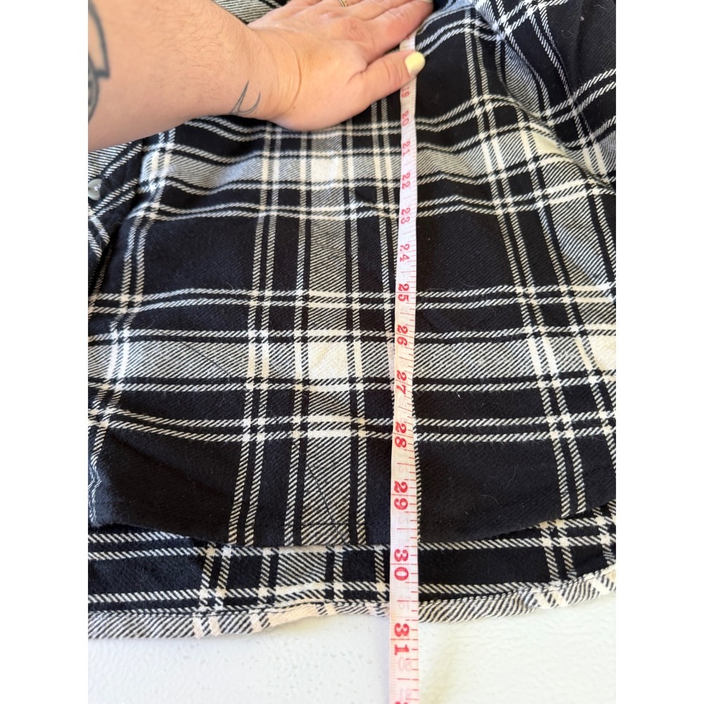 Duluth Trading Co Folklore Flannel Shirt Women's Size 2X Black White Plaid - Picture 6 of 6